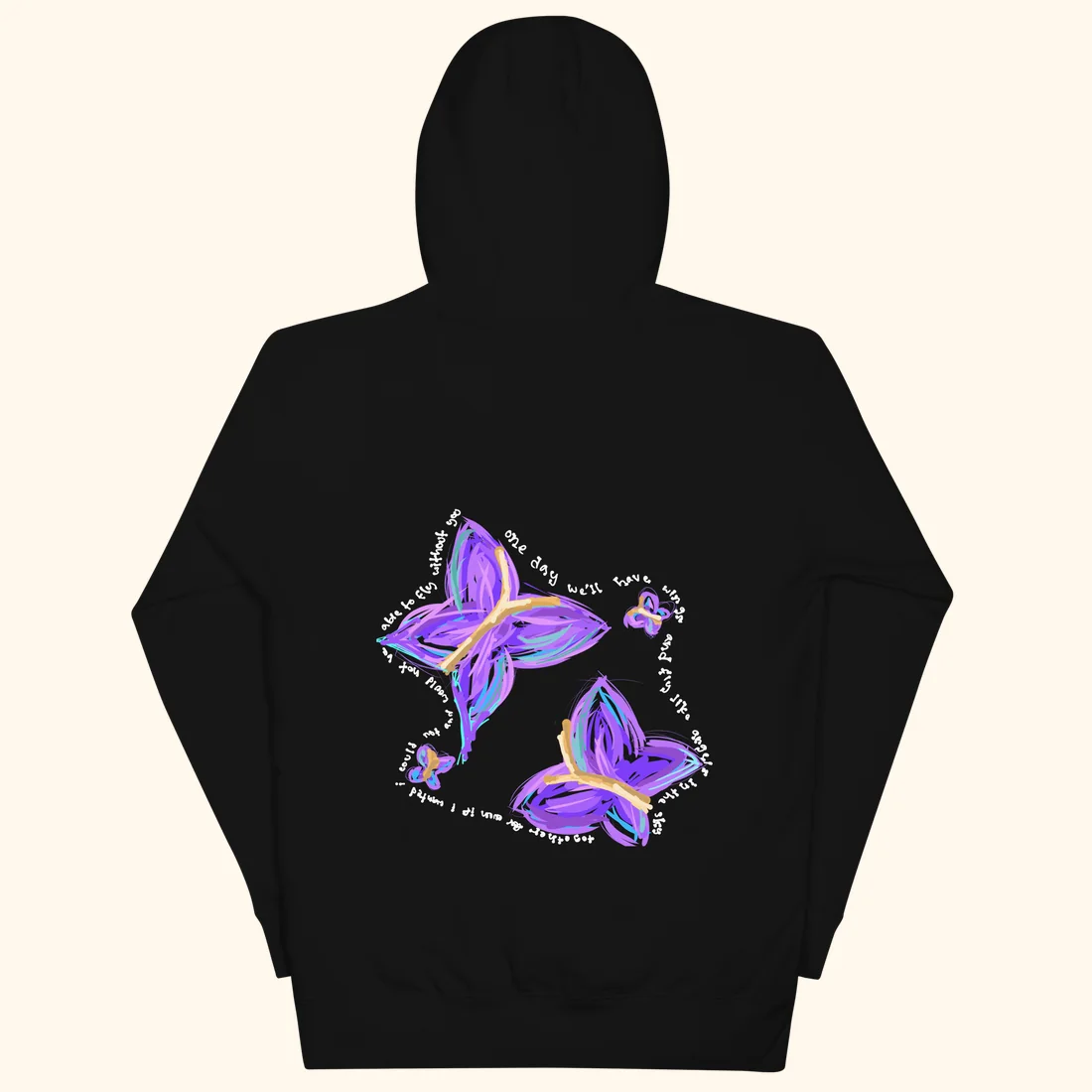 angel wings hoodie mockup