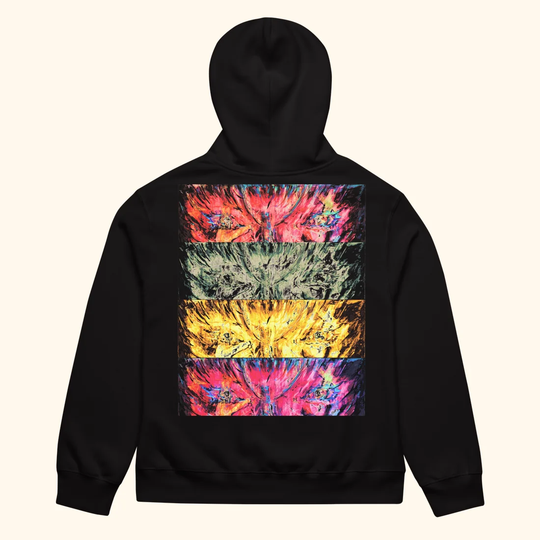 falling for the chaos dark hoodie back mockup