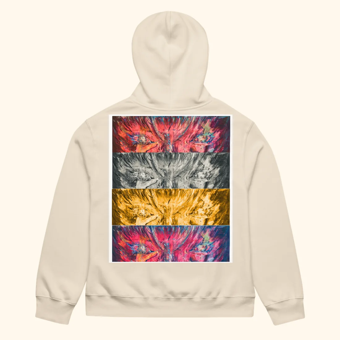falling for the chaos light hoodie mockup
