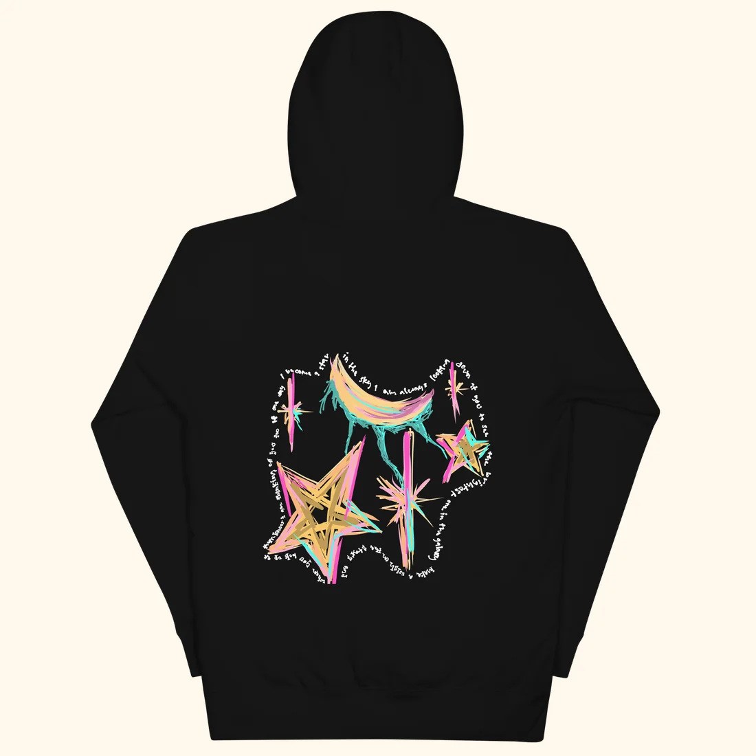 night sky hoodie back mockup